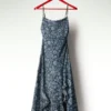 Denim jurk met ruches