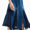 Denim midi-jurk