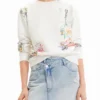 Denim mini-rok met gekruiste taille