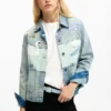 Denim patch-jas