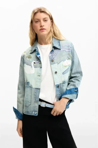Denim patch-jas