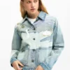 Denim patch-jas
