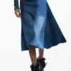 Denim patchwork rok