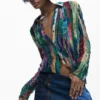 Denim patchwork rok