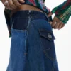 Denim patchwork rok