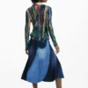 Denim patchwork rok