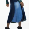 Denim patchwork rok