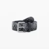 Denim riemen met zigzagpatroon