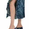 Denim rok met ruches