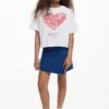 Denim skort