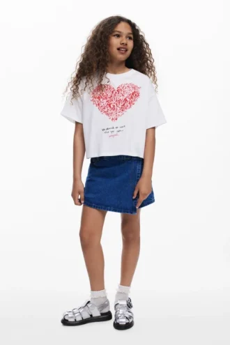Denim skort