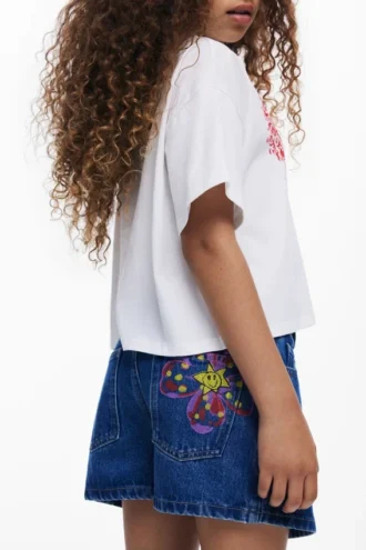 Denim skort