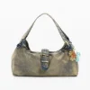 Denim tas met bedeltjes