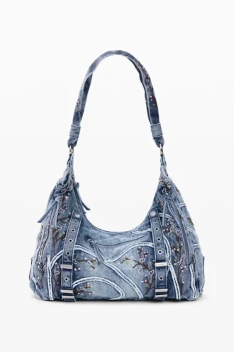 Denim tassen met gespen