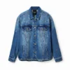 Denim truckerjas met bloemenprint