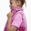 Denim vest met bloemen