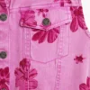 Denim vest met bloemen