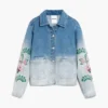 Denimjas met bloemen