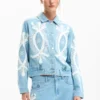 Denimjas met borduursel