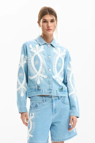 Denimjas met borduursel