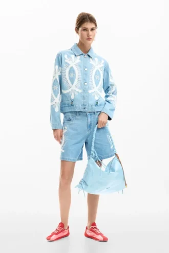 Denimjas met borduursel