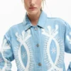 Denimjas met borduursel