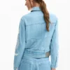 Denimjas met borduursel
