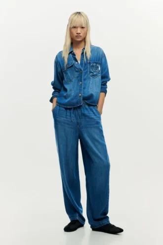Denimjas met logo