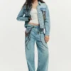 Denimjas met print