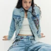 Denimjas met print