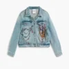 Denimjas met print