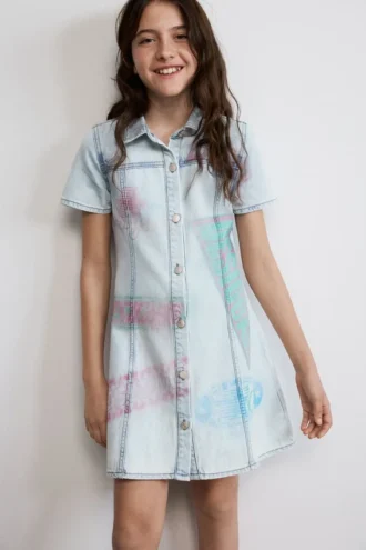 Denimjurk met print