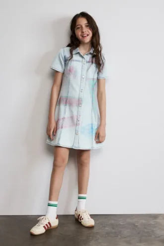 Denimjurk met print