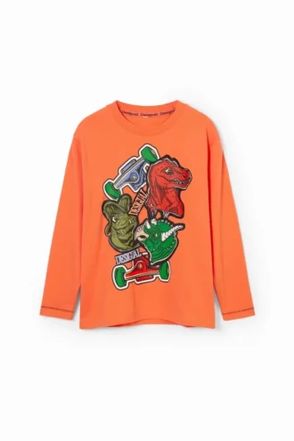 Desigual T-shirt met dinosaurussen