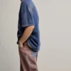Effen denim broek