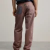 Effen denim broek