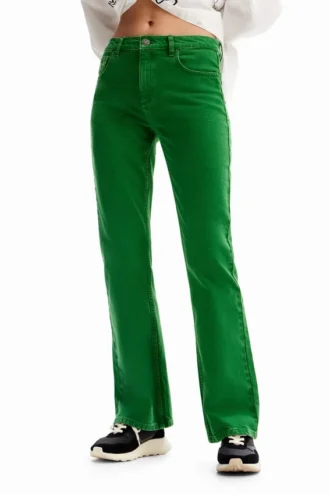 Effen flare-Jeans