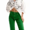 Effen flare-Jeans