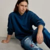 Effen sweatshirt met logo