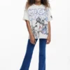 Elastische denim broek