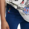 Elastische denim broek