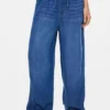 Elastische lange denim broek
