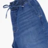 Elastische lange denim broek