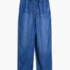 Elastische lange denim broek