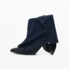 Enkellaarsje met denim flap