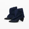 Enkellaarsje met denim flap