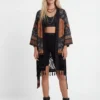 Etnische kimono met kwastjes