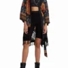 Etnische kimono met kwastjes
