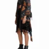 Etnische kimono met kwastjes