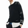 Fijne jersey met letters